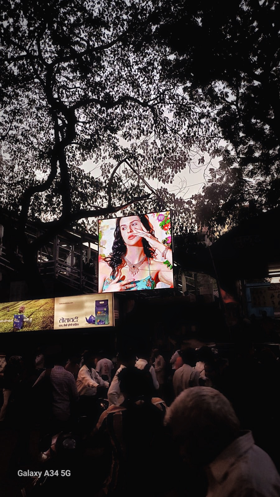 Digital LED display at commercial junction